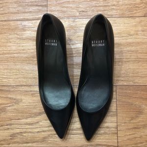 Stuart Weitzman kitten hill shoes size7w Black